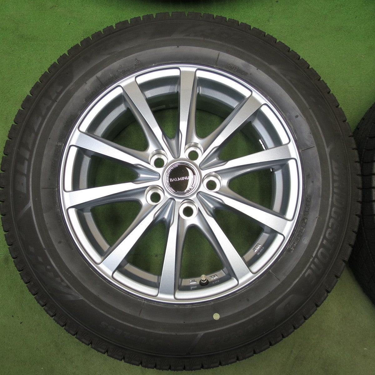 ほぼ未使用！25年！キレイ◎スタッドレス 215/65R16 ブリヂストン ブリザック VRX3 BALMINUM LS10 バルミナ 16インチ PCD114.3/5H◎6092503NGス