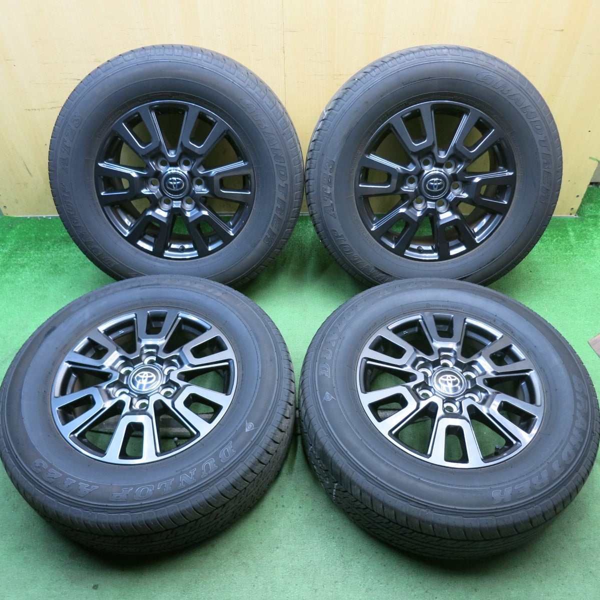バリ溝！25年！キレイ！9分◎トヨタ ランクル 250 VX 純正 265/65R18 ダンロップ AT23 グラントレック 18インチ PCD139.7/6H◎6083004HAノ