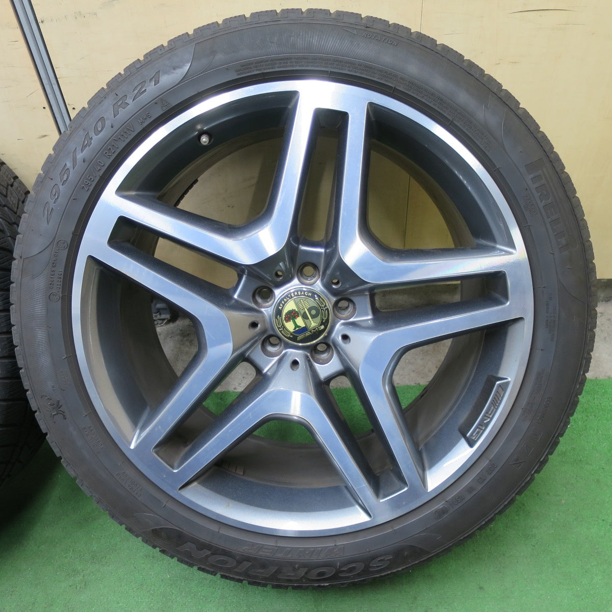 キレイ★ベンツ GLS 350d 純正 AMG 295/40R21 スタッドレス ピレリ スコーピオン TM ウインター 21インチ PCD112/5H★6020202ナス