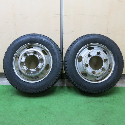 タイヤほぼ未使用！23年！2本★トラック 225/60R17.5 116/114N スタッドレス ブリヂストン ブリザック W979 TOPY スチール 127-9CS PCD222.25/6H★5060304ナス