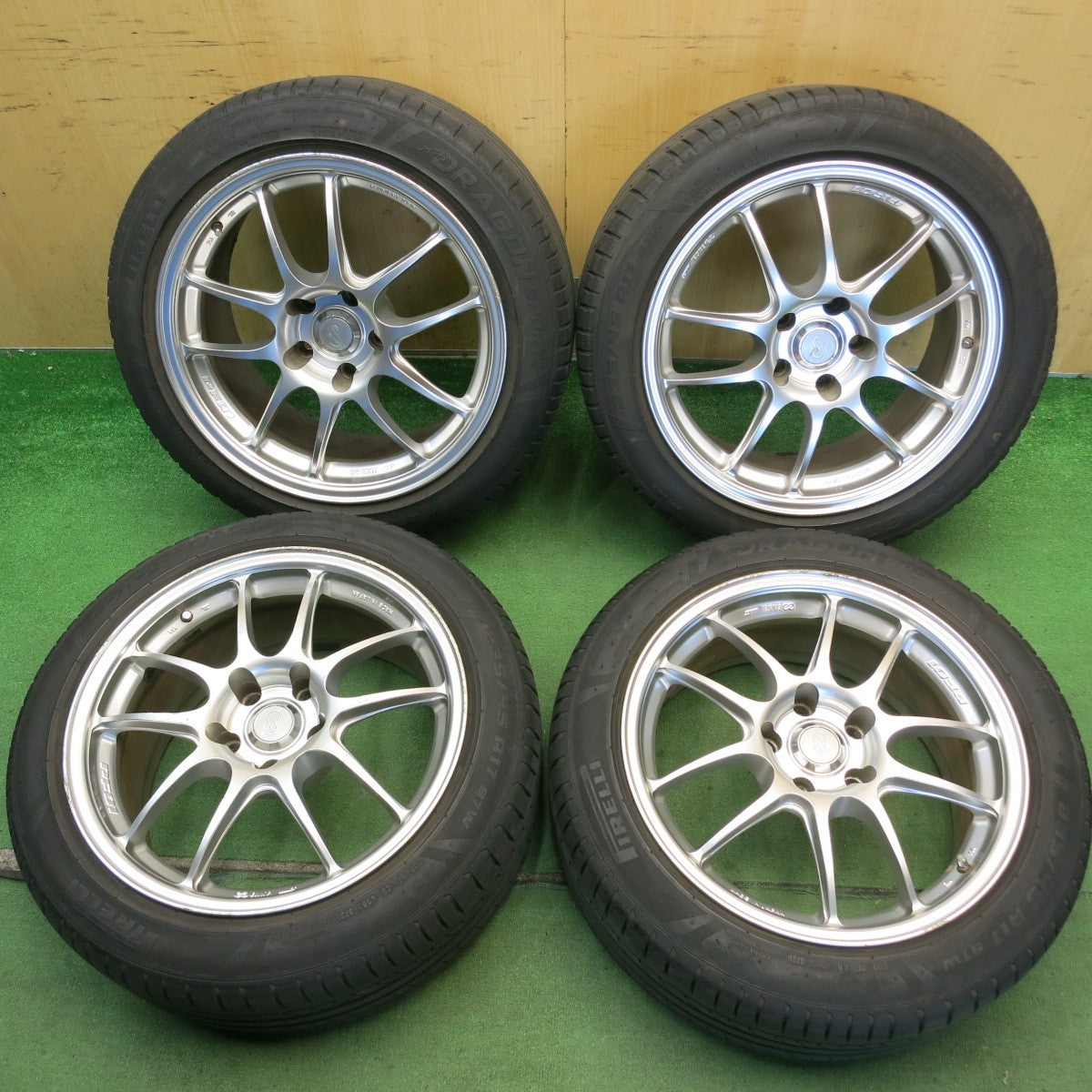 4本価格◎ENKEI PF01 235/45R17 ピレリ ドラゴンスポーツ TM エンケイ 17インチ PCD114.3/5H◎6071804HAノ