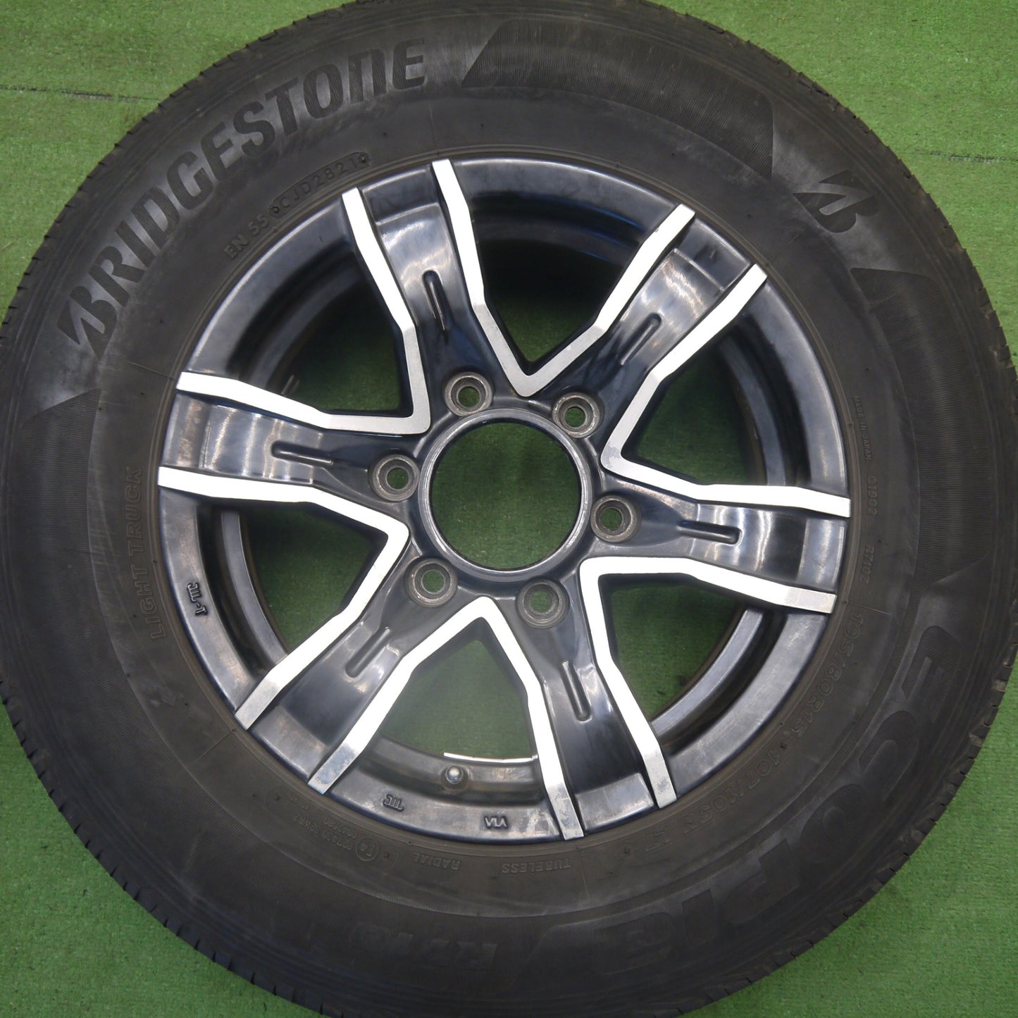 4本価格★195/80R15 107/105N ブリヂストン エコピア R710 J STYLE. CORPORATION JSC 社外 アルミ 15インチ PCD139.7/6H★6040606Hノ