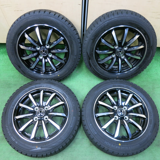 [送料無料] バリ溝！23年！ほぼ10分★ホンダ N-WGN 純正 155/65R14 スタッドレス ダンロップ ウインターマックス WM02 14インチ N-BOX 等 PCD100/4H★4112704SYス