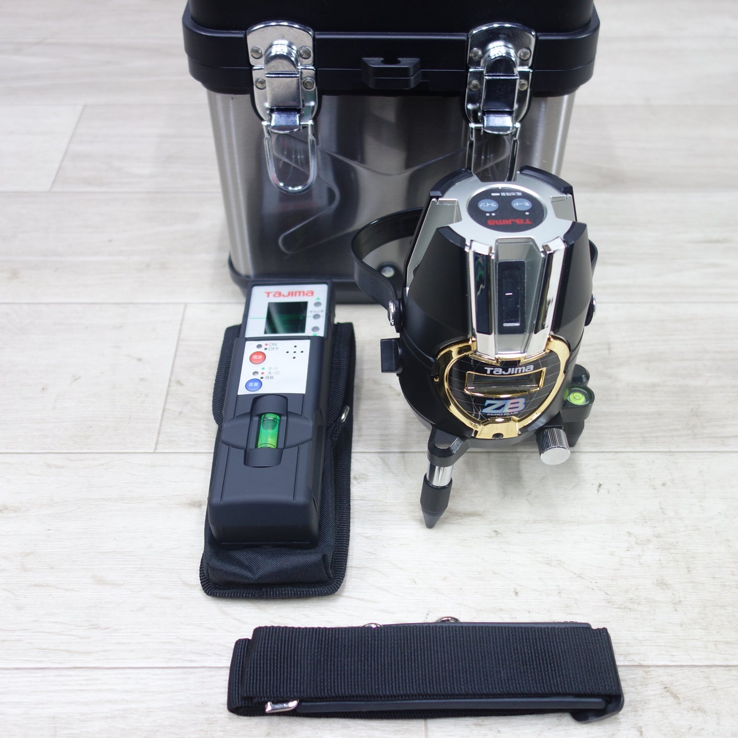 [送料無料] 美品◆Tajima タジマ ブルー グリーン レーザー 墨出し器 ZEROB-KY 矩・横 受光器付き 墨出器◆