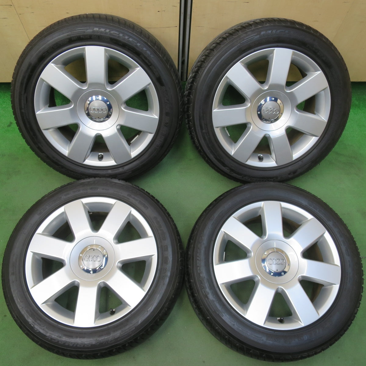 バリ溝！キレイ！9.5分★アウディ TT クーペ 8N 純正 205/55R16 ミシュラン パイロット プライマシー XSE 16インチ PCD100/5H★5102411イノ