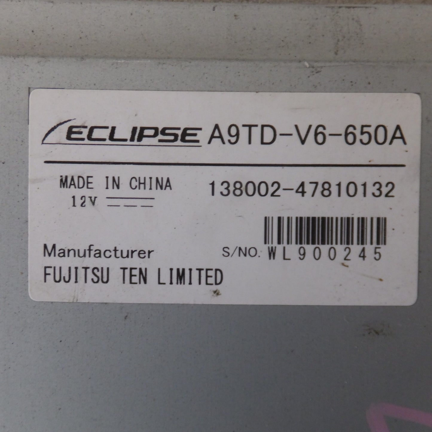 [送料無料] ★富士通テン製 マツダ 純正 メモリーナビゲーション CA9TD A9TD-V6-650A(21)★