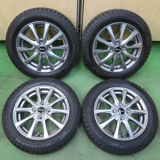 バリ溝！23年！キレイ！ほぼ10分★スタッドレス 155/65R14 ダンロップ ウインターマックス WM02 Exceeder エクシーダー 14インチ PCD100/4H★6031103イス