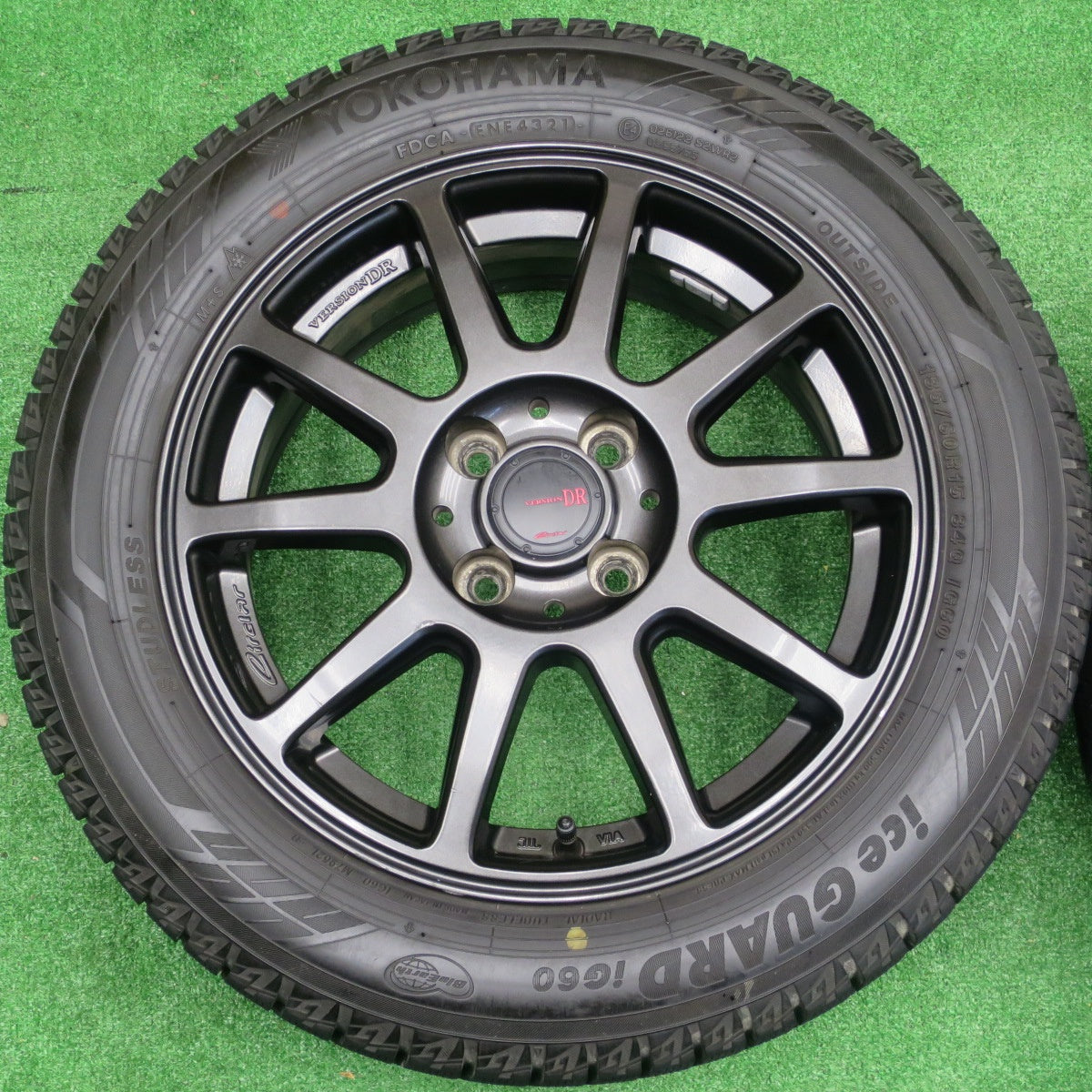 バリ溝！21年！9.5分★スタッドレス 185/60R15 ヨコハマ アイスガード iG60 VERSION DR Circlar サーキュラー 15インチ PCD100/4H★5121410NKス