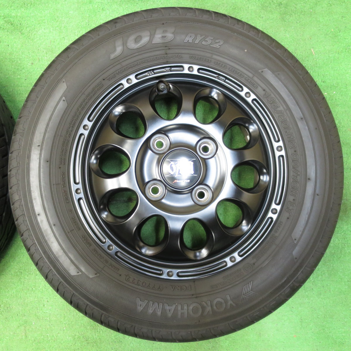 *送料無料* バリ溝！22年！綺麗！9.5分★145/80R12 80/78N ヨコハマ JOB RY52 GAIA MANARAY SPORT マナレイ 12インチ PCD100/4H★4062103イノ
