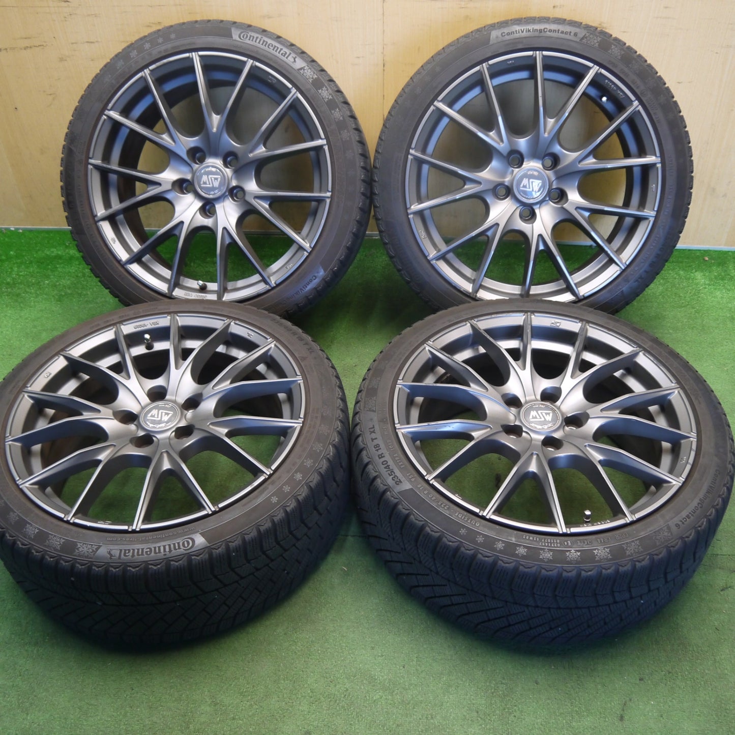 4本価格◎ベンツ 等 MSW O・Z ML512 235/40R18 スタッドレス コンチネンタル コンチバイキング コンタクト6 OZ 18インチ PCD112/5H◎6061006Hス