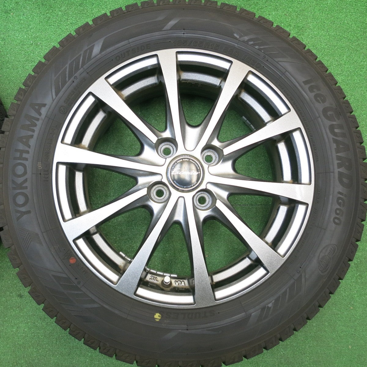 バリ溝！24年！キレイ！9.5分以上★スタッドレス 185/65R15 ヨコハマ アイスガード iG60 Exceeder エクシーダー 15インチ PCD100/4H★5113012HAス