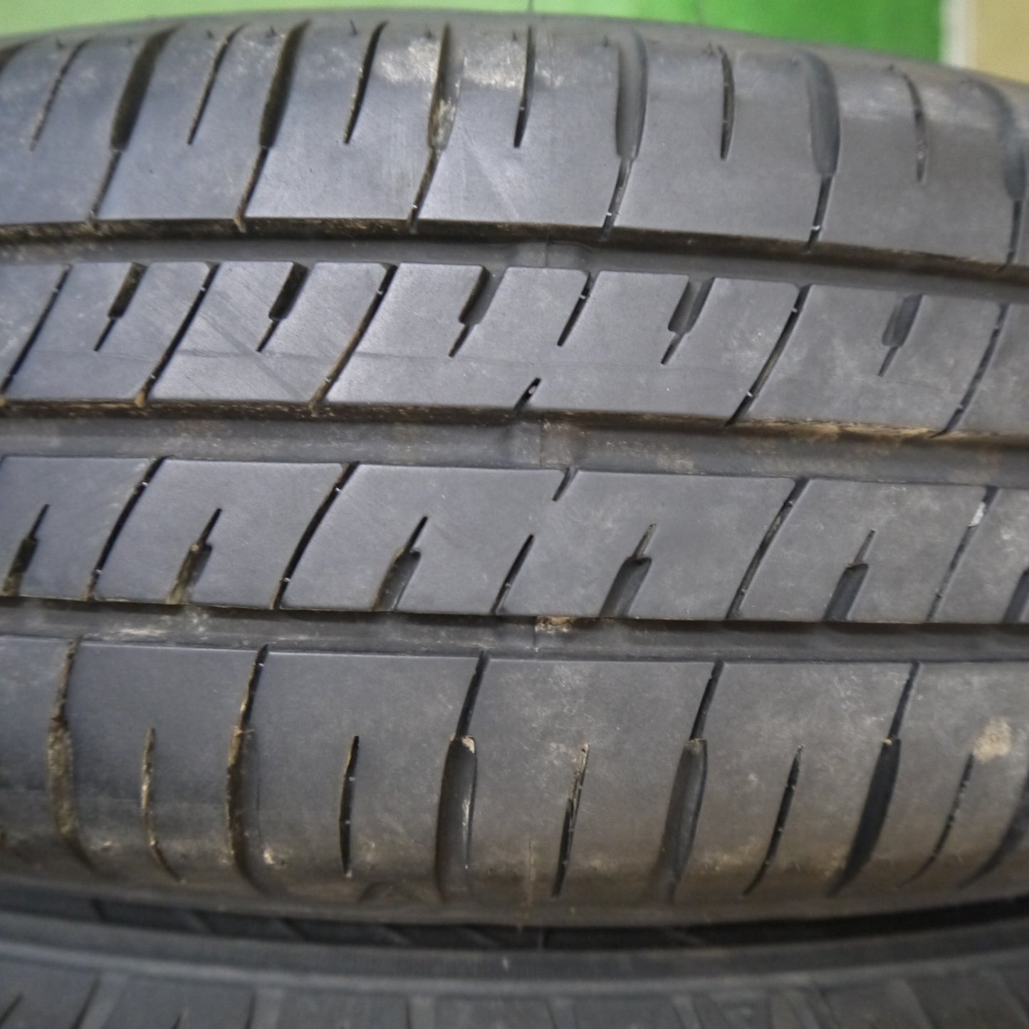 バリ溝！25年！8.5分★155/65R14 オートバックス Maxrun Effcia スチール ホイール 14インチ PCD100/4H★6032309Hノ