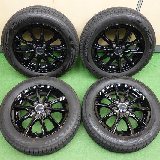 バリ溝！24年！キレイ！9分◎スタッドレス 155/65R14 ブリヂストン ブリザック VRX2 PREO プレオ 14インチ PCD100/4H◎6090603KTス