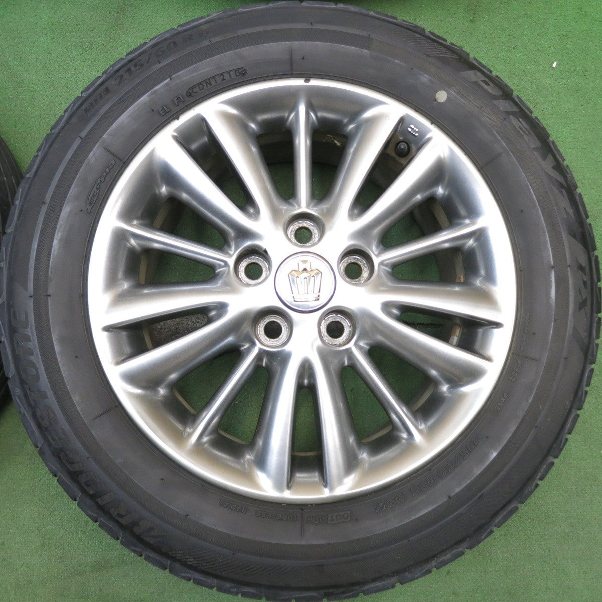4本価格◎トヨタ クラウン ロイヤル 純正 215/60R16 ブリヂストン プレイズ PX 16インチ PCD114.3/5H◎6080608HAノ