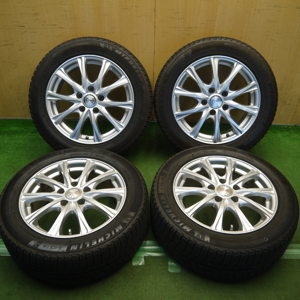 キレイ◎スタッドレス 205/55R16 ミシュラン X-ICE3+ JOKER ジョーカー 16インチ PCD114.3/5H◎6091101Hス