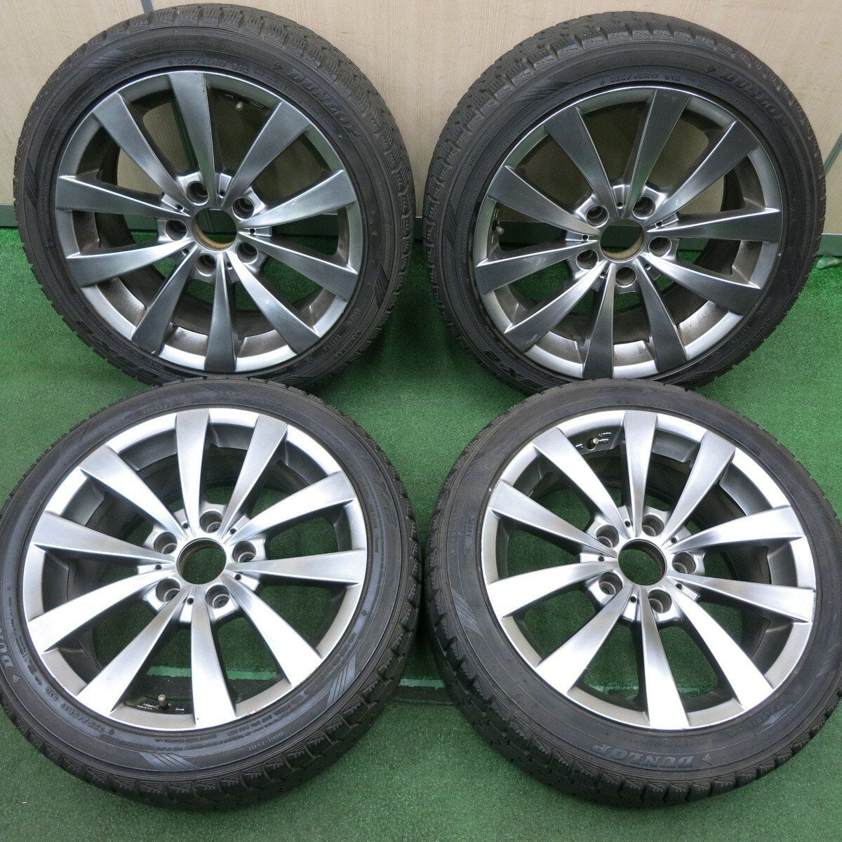 バリ溝！8.5分★BMW 等 MOTEC 阿部商会 225/45R17 スタッドレス ダンロップ DSX-2 モーテック 17インチ PCD120/5H★4040311NJス