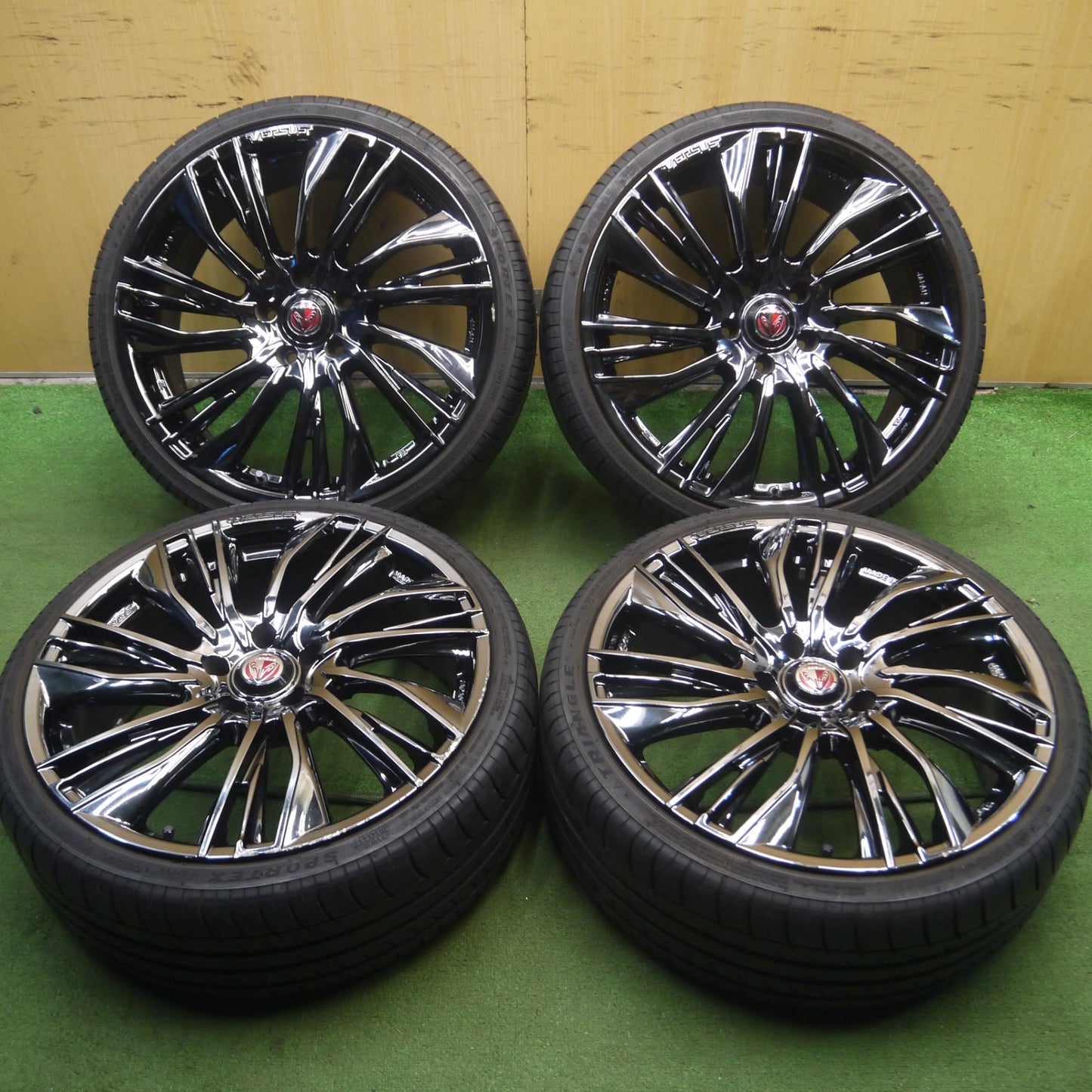 *送料無料* 4本！20年★RAYS VERSUS CONQUISTA 215/35R19 トライアングル SPORTEX TSH11 レイズ ベルサス コンキスタ PCD114.3/5H★4032509Hノ