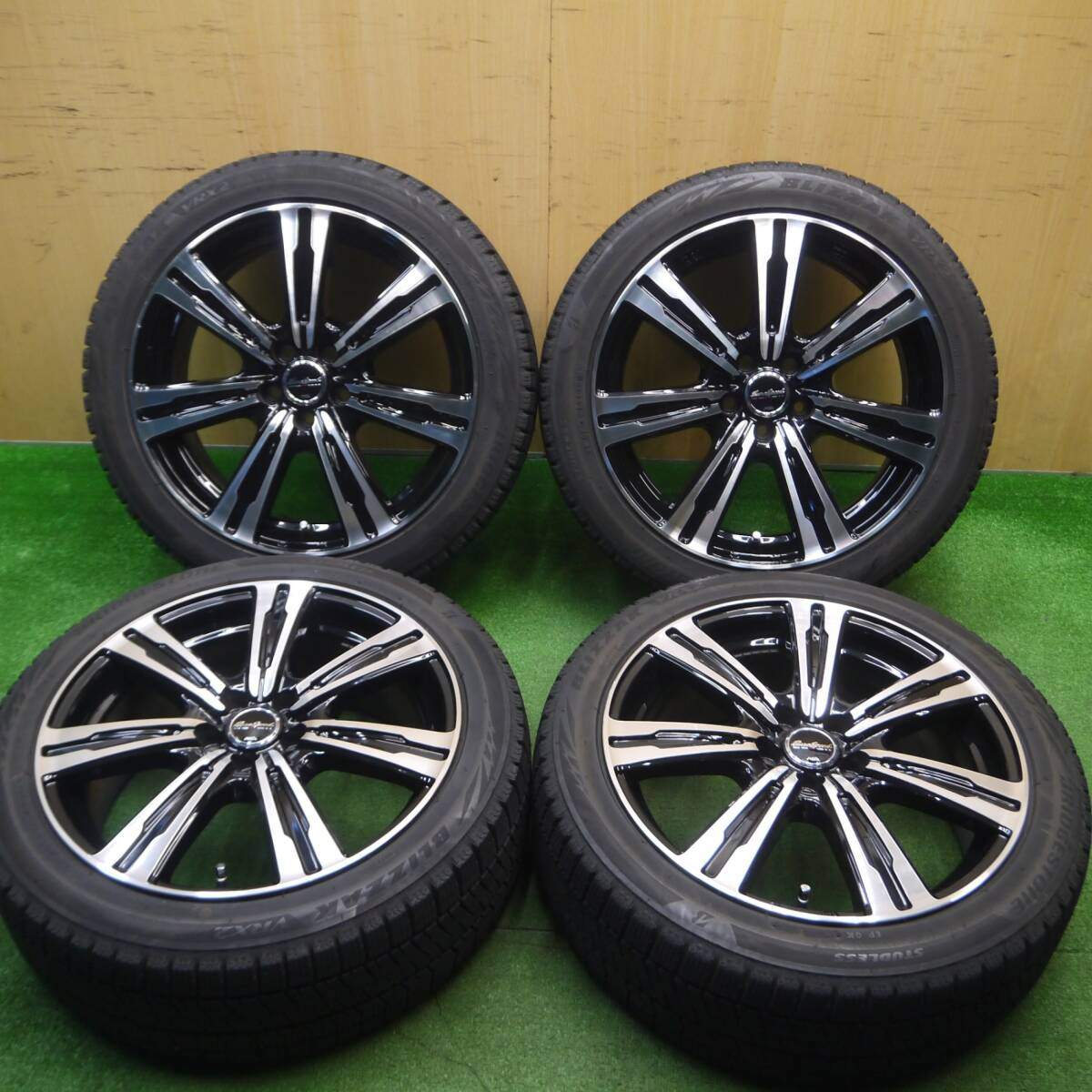 バリ溝！21年！9.5分★86 BRZ 等 215/45R17 スタッドレス ブリヂストン ブリザック VRX2 EuroSpeed MiD ユーロスピード 17インチ PCD100/5H★4122402Hス