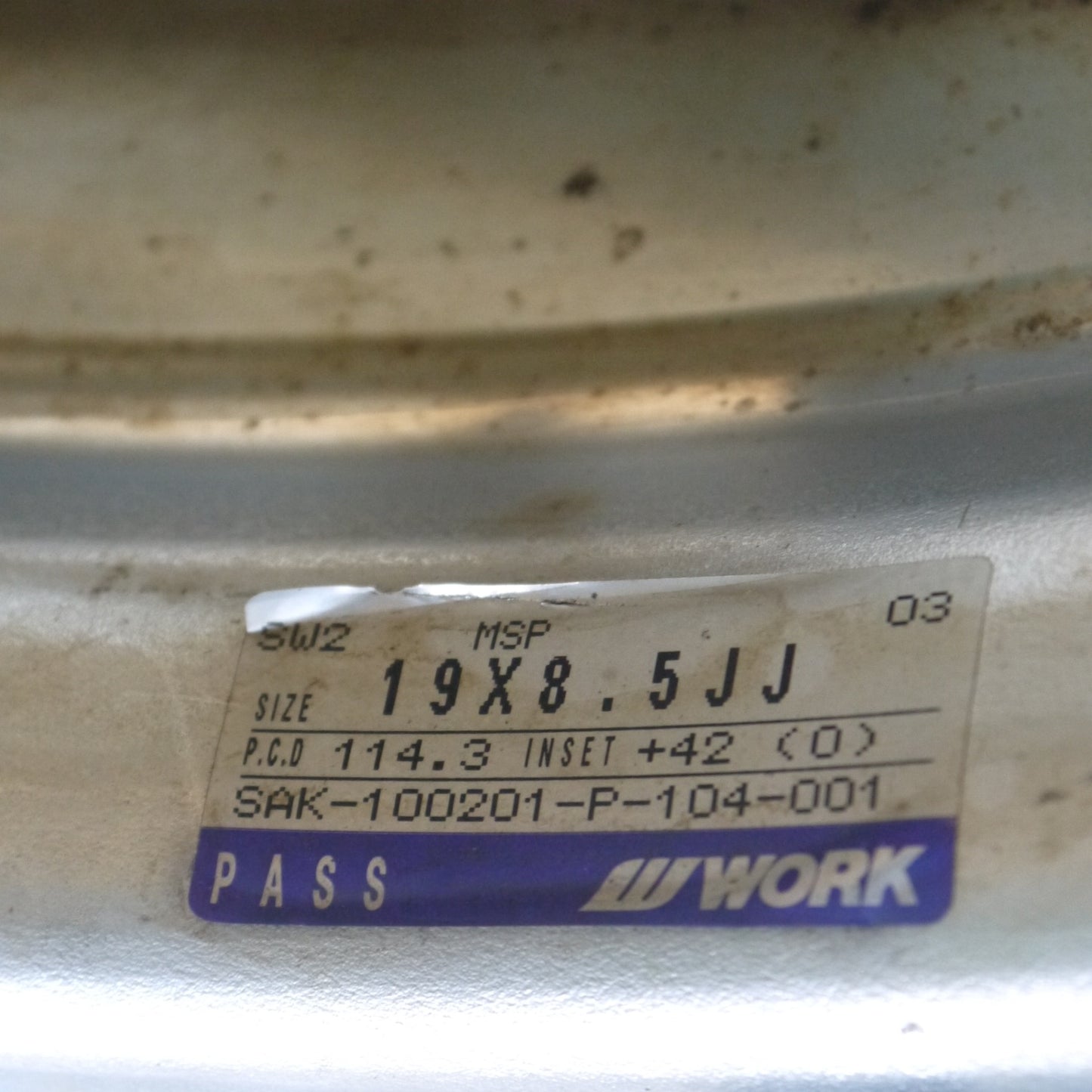 2本価格◎WORK SCHWERT SW2 19インチ ホイール ワーク シュバート 19×8.5JJ PCD114.3/5H◎6081903Hホ
