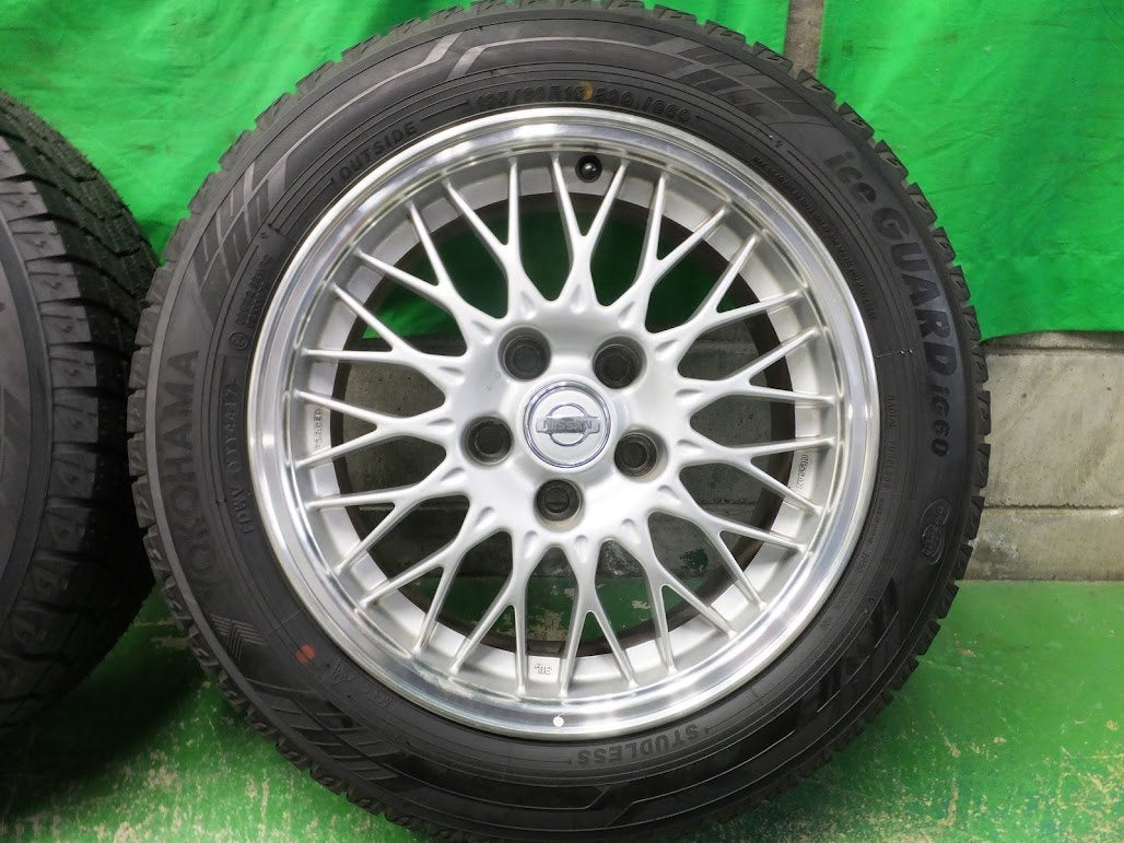 4本価格★日産 セレナ 純正 BBS 195/60R16 スタッドレス ヨコハマ アイスガード iG60 16インチ PCD114.3/5H★0012804ヒス
