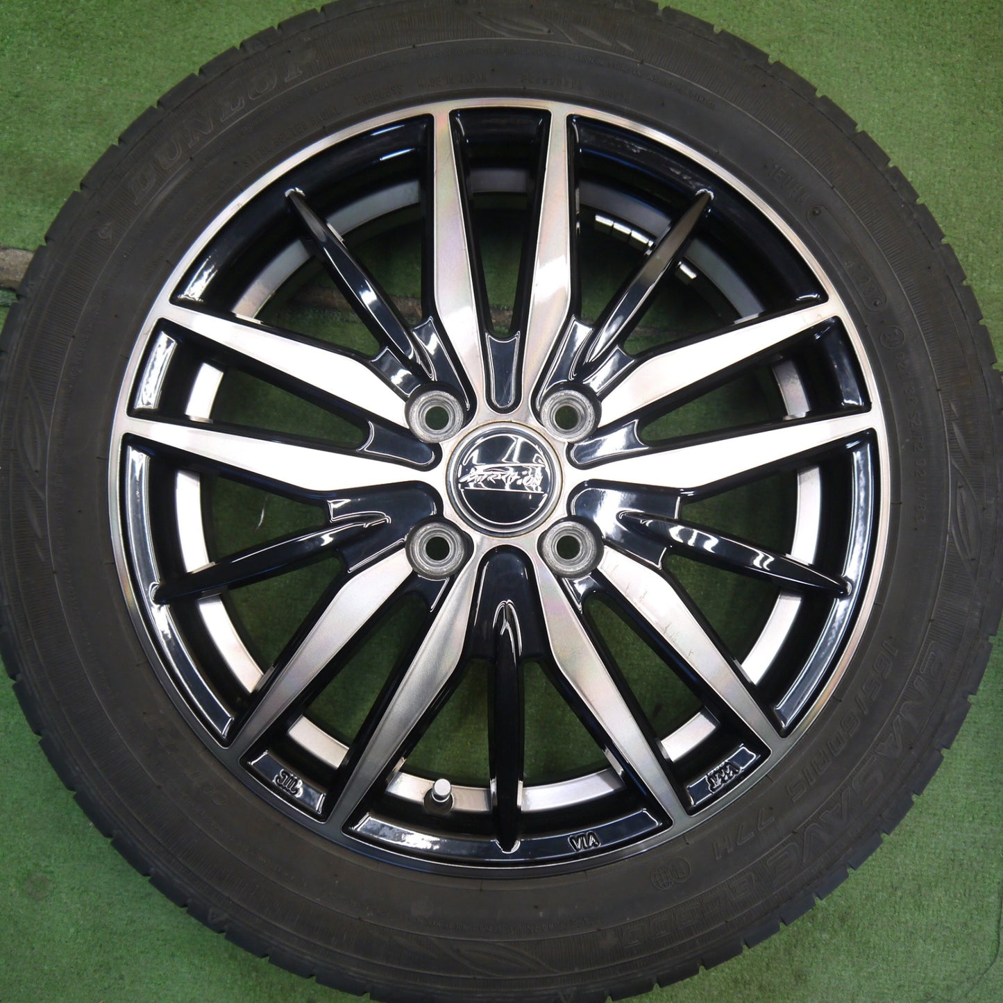 キレイ！23年★165/60R15 ダンロップ エナセーブ EC300+ F-DIRECTION Fディレクション 15インチ 軽サイズ ハスラー 等 PCD100/4H★6060901Hノ