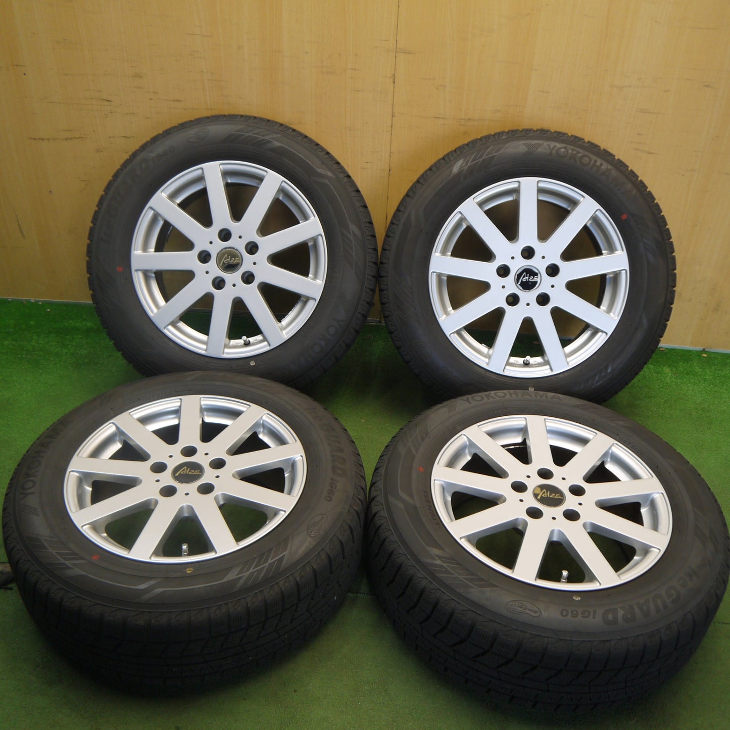 バリ溝！22年！キレイ！9分◎スタッドレス 205/65R16 ヨコハマ アイスガード iG60 ALZE アルゼ 16インチ PCD114.3/5H◎6062401Hス