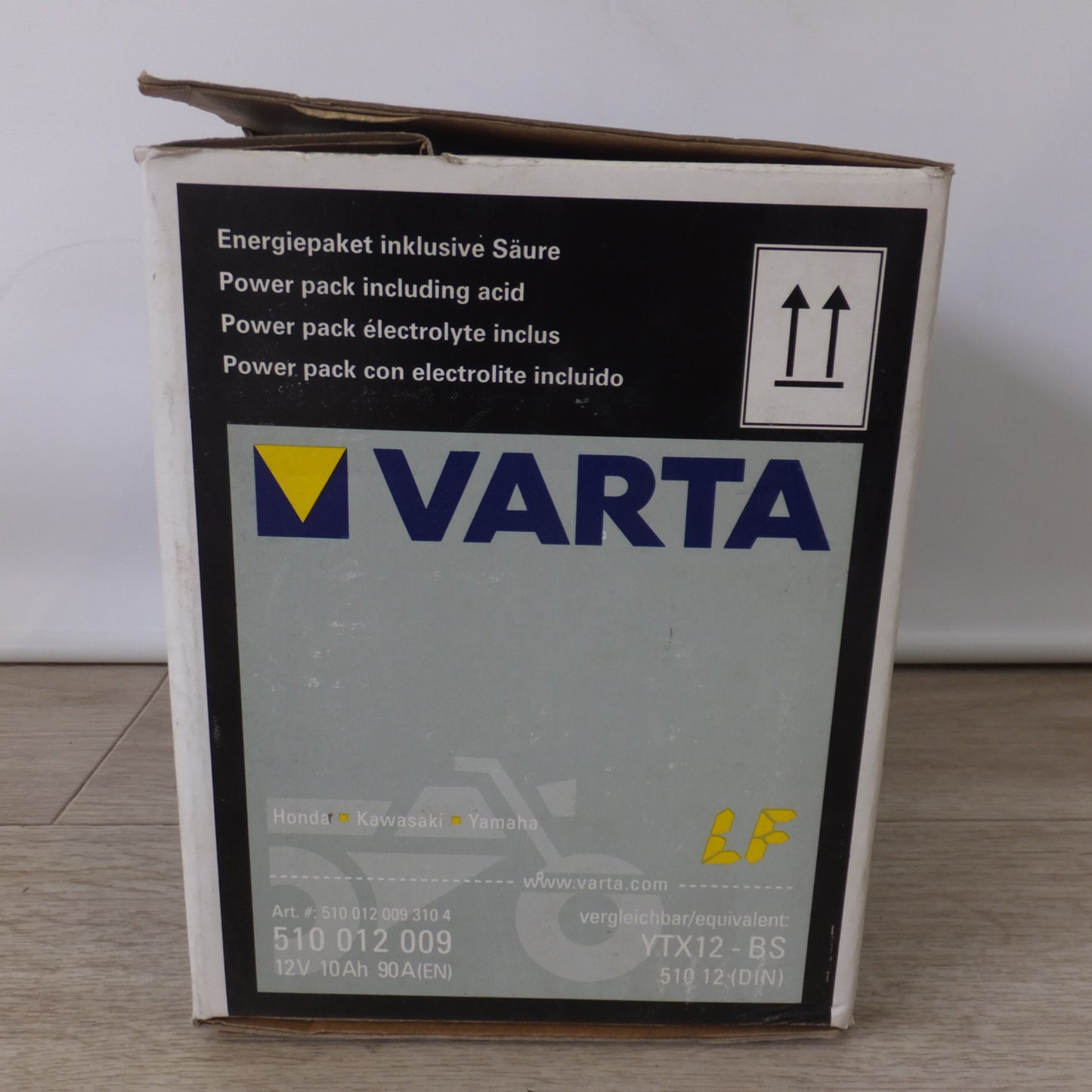 [送料無料] 未使用★VARTA 二輪車用バッテリー YTX12-BS　ホンダ カワサキ ヤマハ　510 012 009 12V 10Ah 90A★