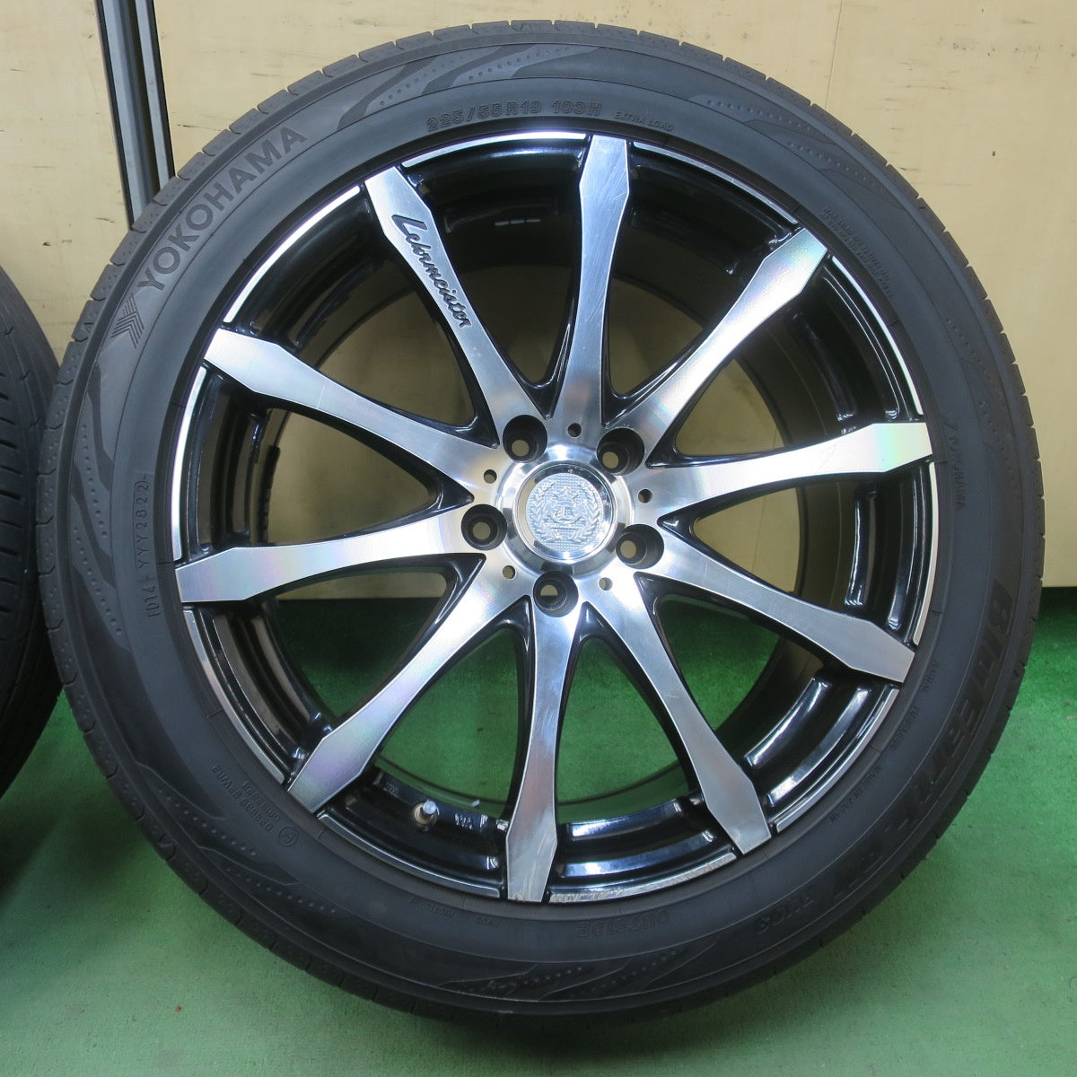 バリ溝！22年！9分★225/55R19 Lehrmeister NONINO ヨコハマ BluEarth-RV RV03 ブルーアース RV02 レアマイスター ノニーノ 19インチ PCD114.3/5H★6043007イノ