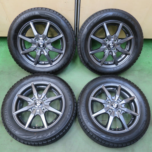 バリ溝！25年！キレイ！9.5分★スタッドレス 155/65R14 ブリヂストン ブリザック VRX2 ESTROSA EST-8S エステローザ 14インチ PCD100/4H★6053011イス
