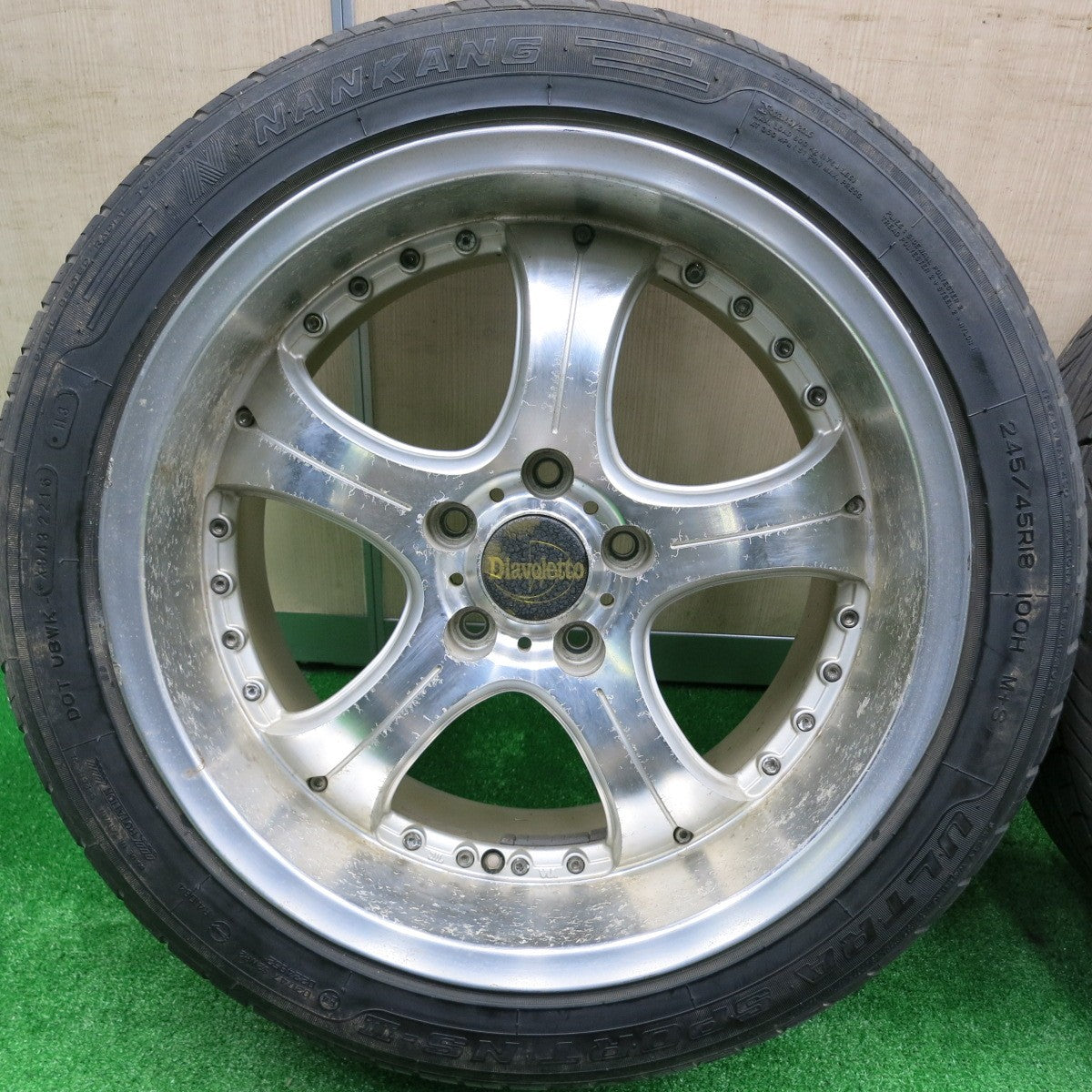 *送料無料* バリ溝！8.5分★Diavoletto 215/50R18 245/45R18 ナンカン TOURSPORT 611 NS-2 ディアヴォレット PCD114.3/5H★4081002HAノ