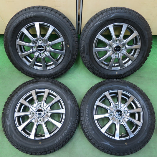 バリ溝！23年！キレイ！ほぼ10分★スタッドレス 155/70R13 ダンロップ ウインターマックス WM02 EuroSpeed MiD ユーロスピード 13インチ PCD100/4H★5042609イス