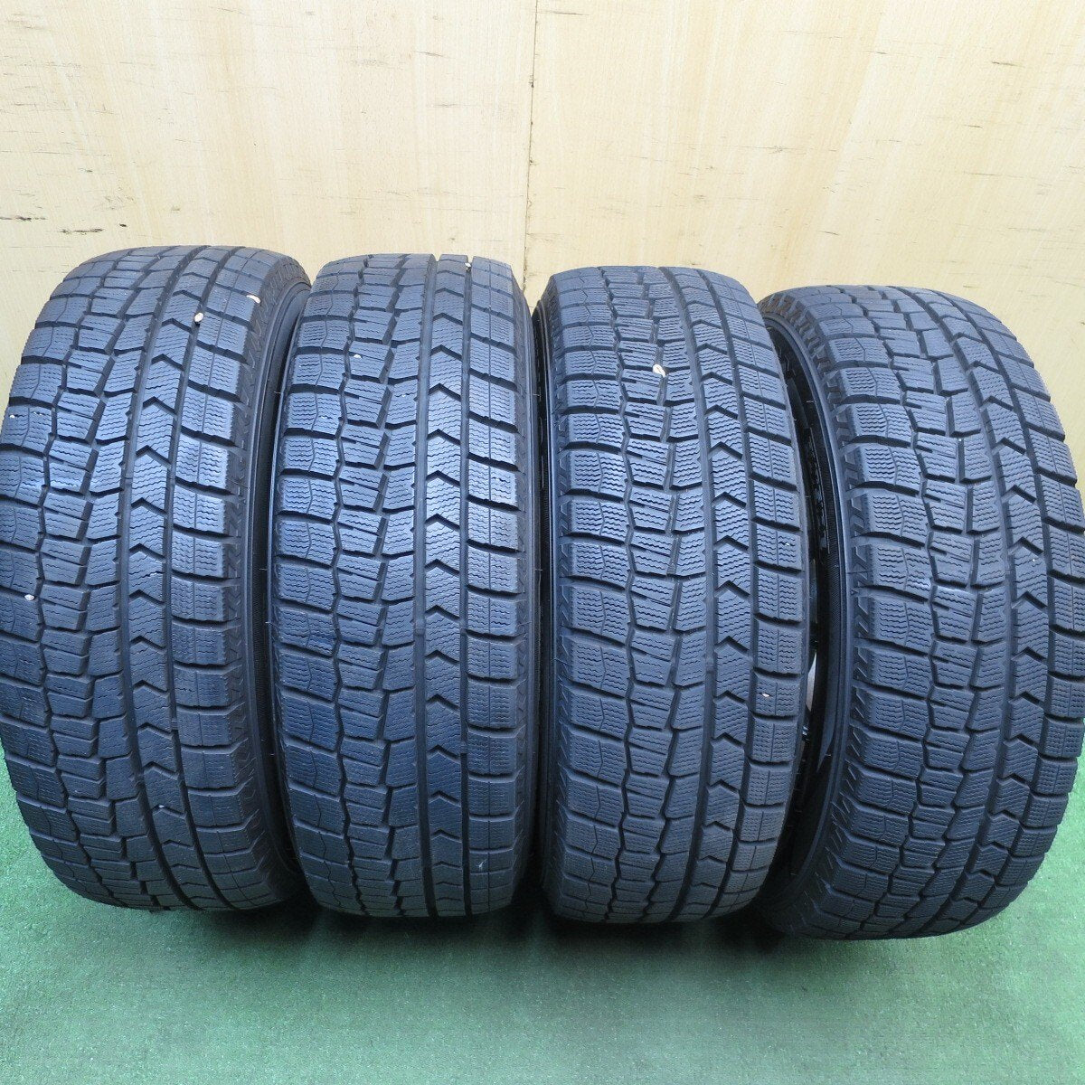 バリ溝！23年！キレイ！9.5分以上★スタッドレス 195/65R15 ダンロップ ウインターマックス WM02 ZACK JP-812 MONZA ザック 15インチ PCD114.3/5H★5031009Hス