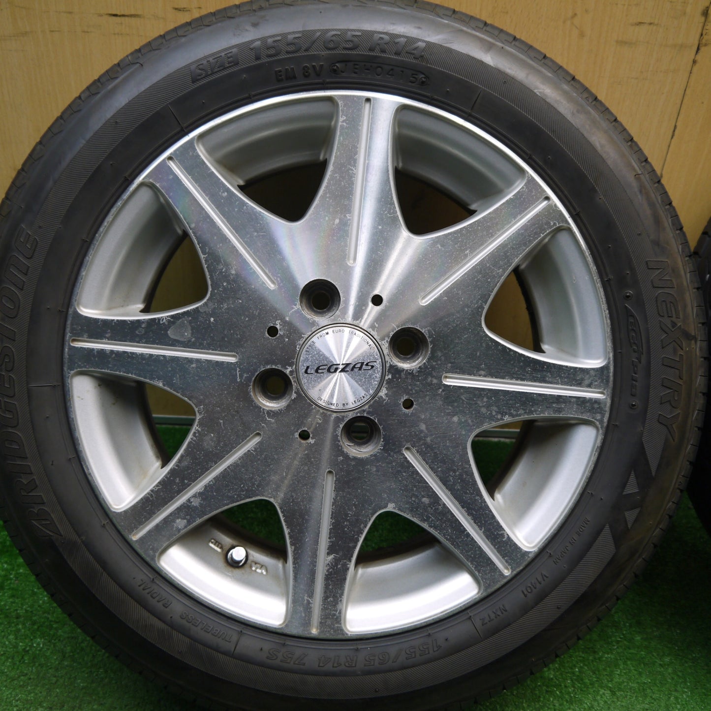 4本価格★Stich LEGZAS D800 155/65R14 ブリヂストン ネクストリー エコピア シュティッヒ レグザス 14インチ PCD100/4H★6012609Hノ