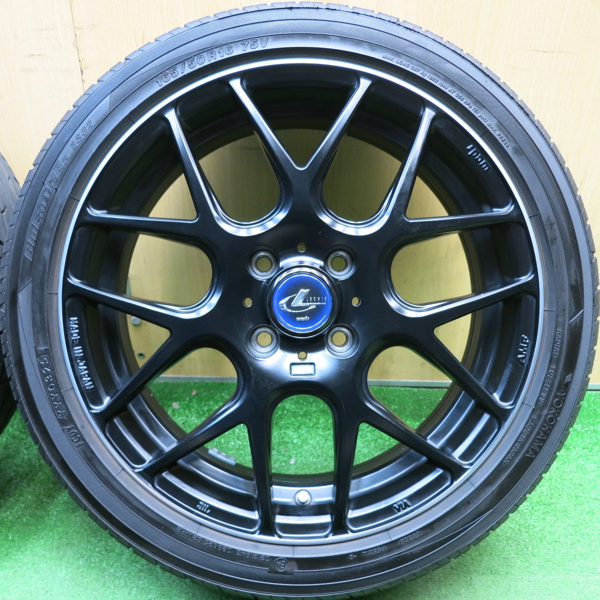 キレイ！25年★LEONIS NAVIA 06 165/50R16 ヨコハマ BluEarth-ES ES32 レオニス ナヴィア 16インチ ブルーアース 軽サイズ PCD100/4H★6041212HAノ