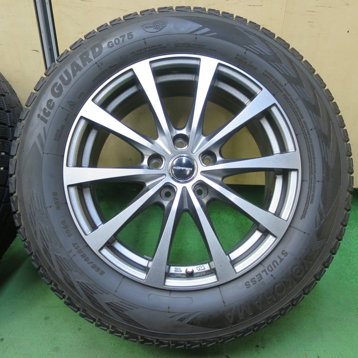 4本価格★スタッドレス 225/65R17 ヨコハマ アイスガード G075 KORPER ケルパー 17インチ PCD114.3/5H★5062407イス