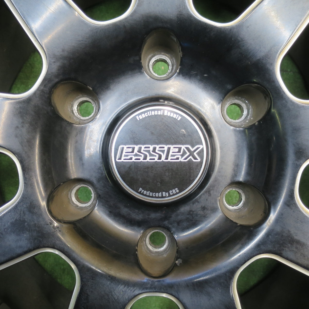 バリ溝！25年！9.5分★215/60R17 109/107S ヨコハマ PARADA PA03 ホワイトレター ESSEX EM-17 エセックス 17インチ PCD139.7/6H★6020901NJノ