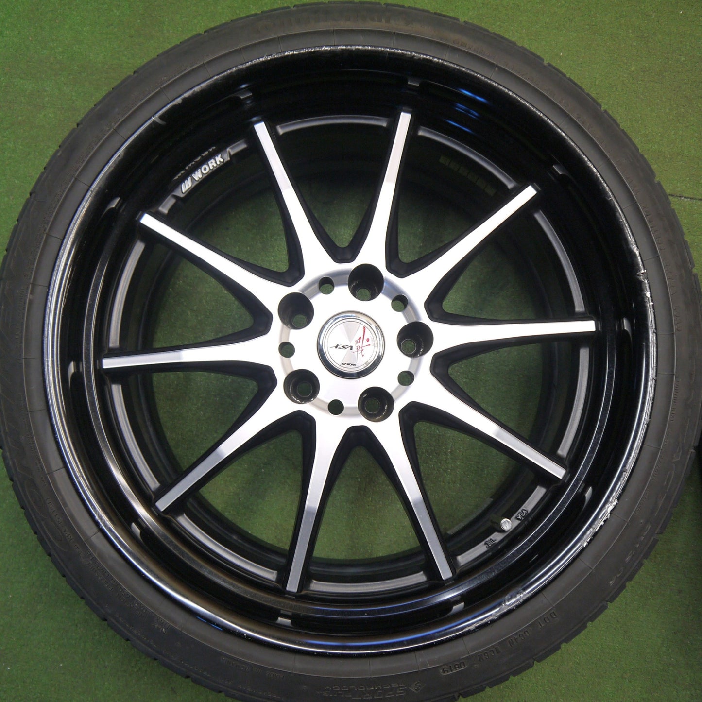 4本価格！22年★WORK XSA 戦 XS3-SR 245/35R19 245/40R19 コンチネンタル エクストリーム コンタクト DWS06 プラス 19インチ ワーク PCD114.3/5H★6021707Hノ