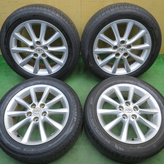 バリ溝！24年！9.5分◎トヨタ 50系 エスティマ 純正 215/55R17 セイバーリング SL201 ダンロップ エナセーブ EC204 17インチ PCD114.3/5H◎6060202NKノ