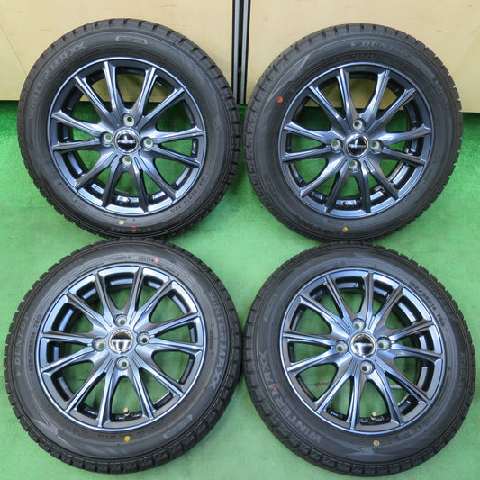*送料無料* バリ溝！23年！キレイ！ほぼ10分★スタッドレス 155/65R14 ダンロップ ウインターマックス WM02 WAREN ヴァーレン 14インチ PCD100/4H★4090804イス