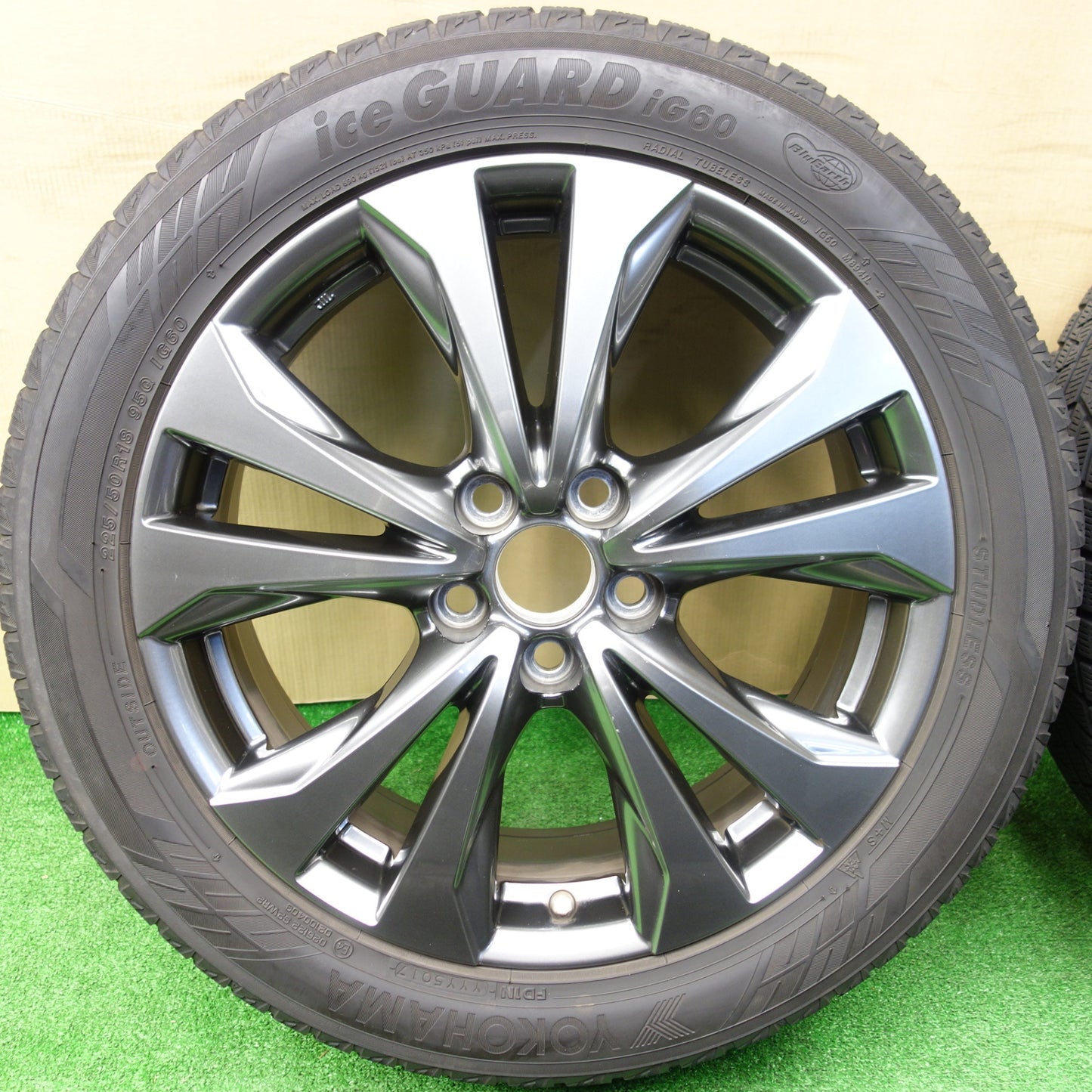 センサー付★レクサス UX Fスポーツ 純正 225/50R18 スタッドレス ヨコハマ アイスガード iG60 18インチ PCD114.3/5H★5120702KTス