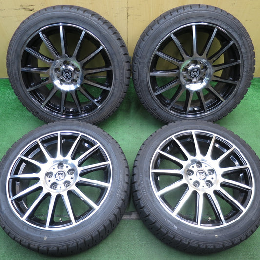 バリ溝！9.5分以上★86 BRZ 等 215/45R17 スタッドレス ダンロップ ウインターマックス WM02 RiZLEY ライツレー 17インチ PCD100/5H★5053012NJス