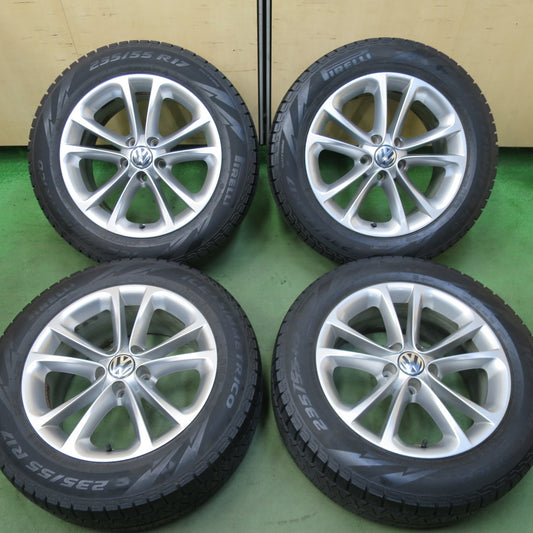 4本価格★ワーゲン パサート CC 純正 235/55R17 スタッドレス ピレリ アイスアシンメトリコ  17インチ PCD112/5H★5112807TTス