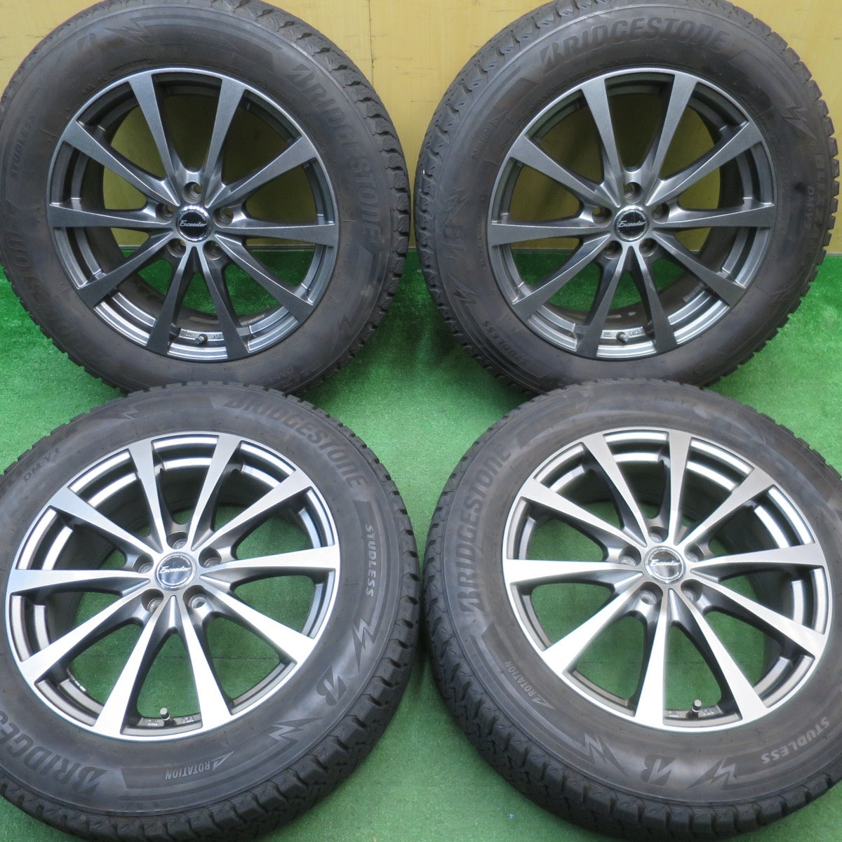 バリ溝！キレイ！9分★フォレスター XV 等 225/60R17 スタッドレス ブリヂストン ブリザック DM-V3 Exceeder エクシーダー 17インチ PCD100/5H★5121805NJス