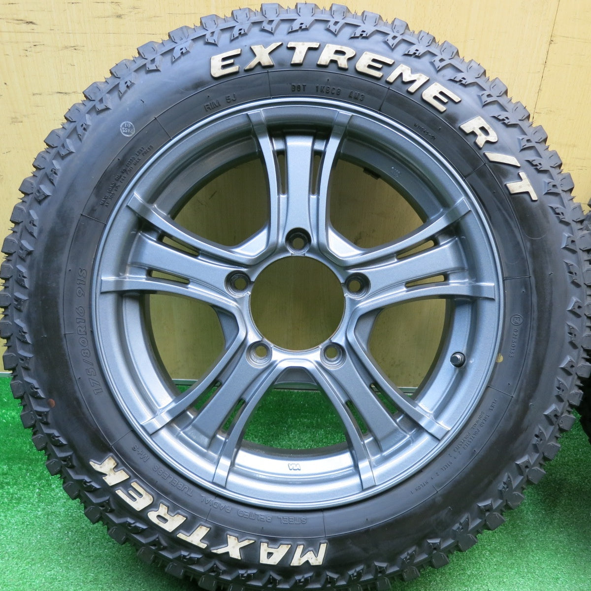 キレイ！23年★ジムニー KIRCHEIS X 175/80R16 マックストレック EXTREME R/T ホワイトレター キルヒアイス 16インチ PCD139.7/5H★6011802HAノ
