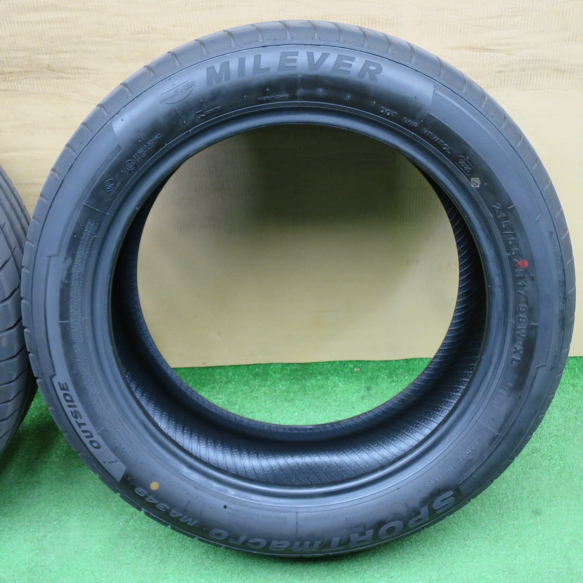 バリ溝！26年！9.5分以上★215/55R17 ミレバー スポーツマクロ MA349 MILEVER SPORT macro タイヤ 17インチ クラウン オデッセイ 等★6061503NKノタ