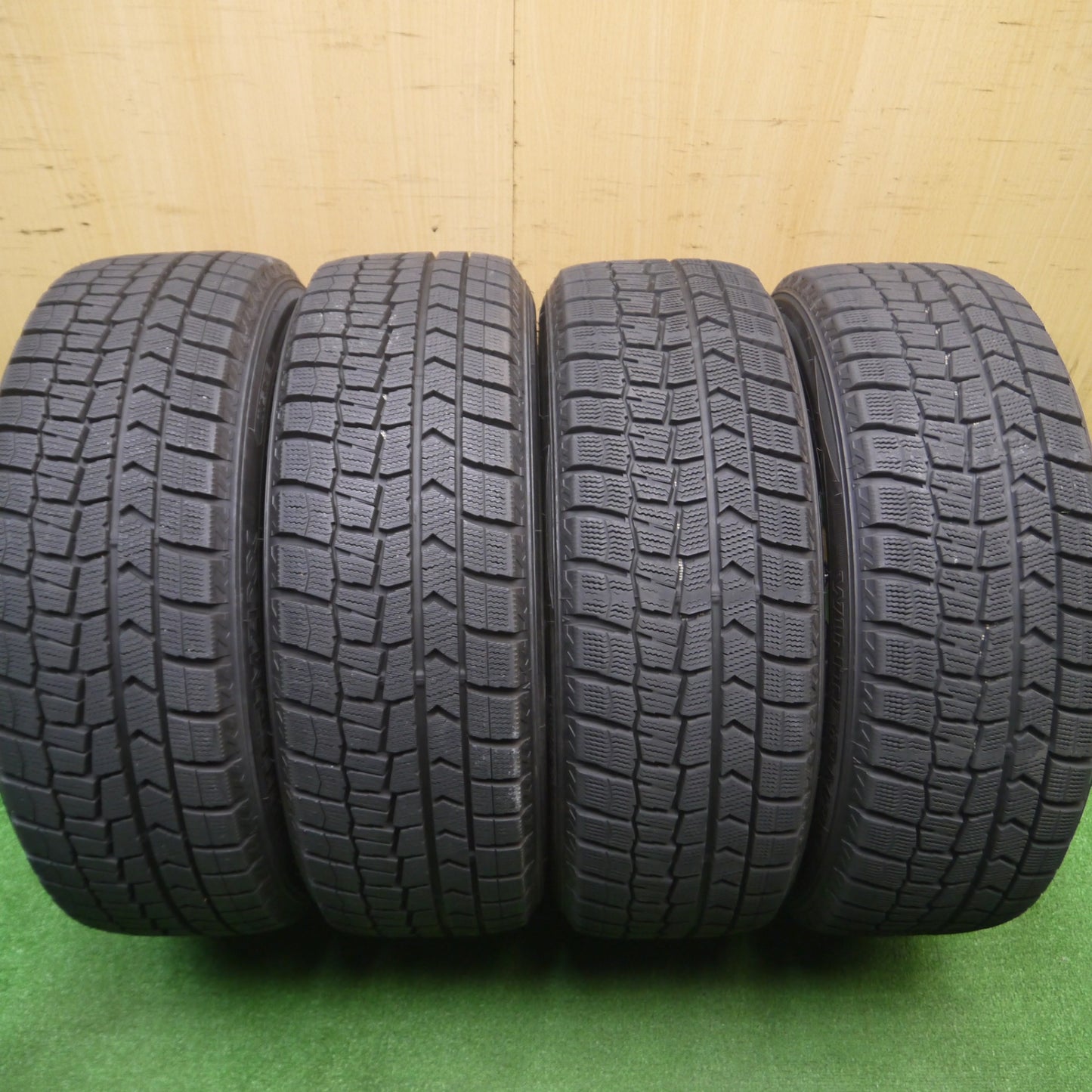 [送料無料] バリ溝！21年！ほぼ10分★BMW MINI等 BORBET タイプF 195/55R16 スタッドレス ダンロップ ウインターマックス WM02 ボルベット PCD112/5H★4102907Hス