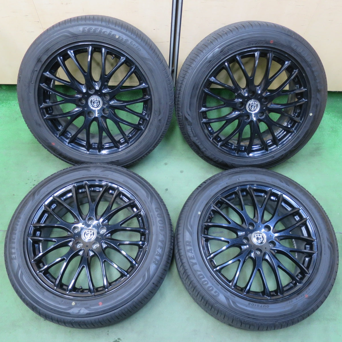 バリ溝！25年！キレイ！ほぼ10分★215/55R18 グッドイヤー EfficientGrip Comfort PREMIX GRAPPA プレミックス グラッパ 18インチ PCD114.3/5H★6011002イノ