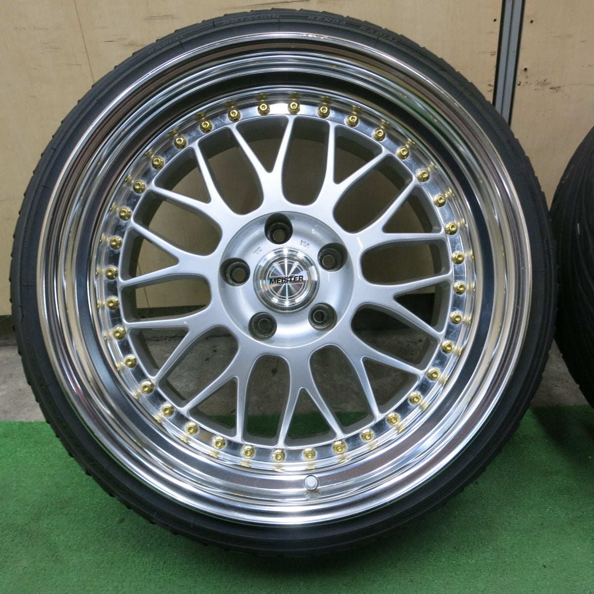 [送料無料] バリ溝！21年！キレイ！9.5分★WORK MEISTER M1 GMST/M1 225/35R18 235/40R18 ケンダ ラジアル カイザー ワーク 18インチ PCD114.3/5H★4110101ナノ
