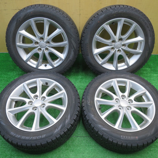 キレイ★スバル GP インプレッサ 純正 ENKEI 205/55R16 スタッドレス ピレリ アイスアシンメトリコ プラス エンケイ 16インチ PCD100/5H★5101502NJス