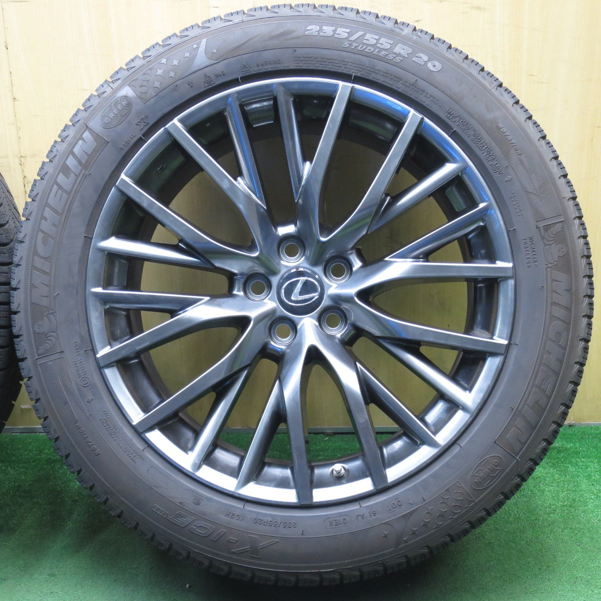 センサー付！バリ溝！キレイ！8.5分★レクサス RX Fスポーツ 純正 235/55R20 スタッドレス ミシュラン X-ICE XI3 20インチ PCD114.3/5H★5060803NJス